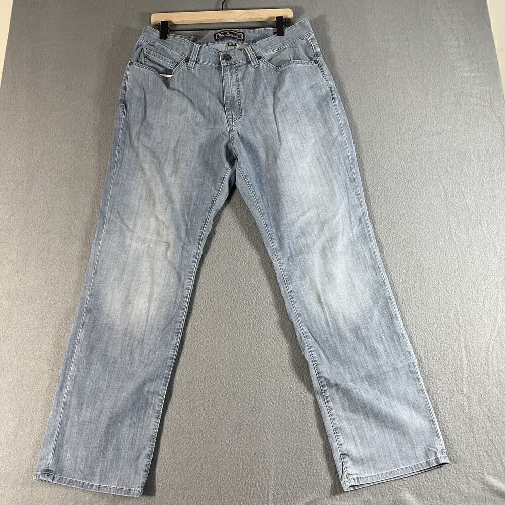 34 Heritage Charisma Classic Chino Jeans Stretch Comfort Rise Gray Mens  36x28.5